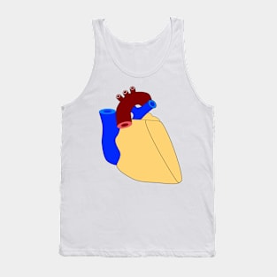 A human heart illustration on white Tank Top